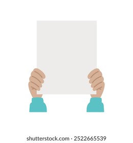 Hand With Placard Illustration - Single Vector 10
