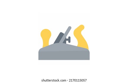 hand plane color icon. Isolated vector illustration