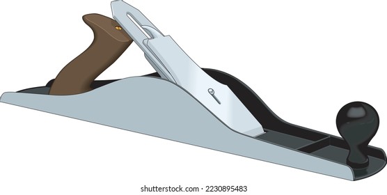 Hand Plane Tool Vector Illustration
