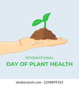 Hand with plant for International Day of Plant Health campaign poster