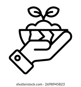 Elemento De Icono De Plantación A Mano Para Diseño Y Vector