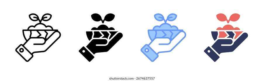 Conjunto de iconos de siembra a mano Colección de estilo múltiple