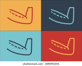 Handplastische Chirurgie-Logo-Vorlage, einfaches, flaches Symbol für Chirurgie, Plastik, Gesicht