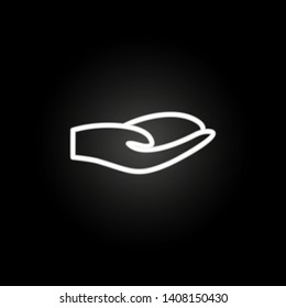hand, plastic surgery neon icon. Elements of plastic surgery set. Simple icon for websites, web design, mobile app, info graphics