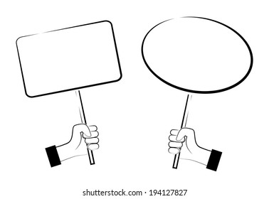 hand with the plate