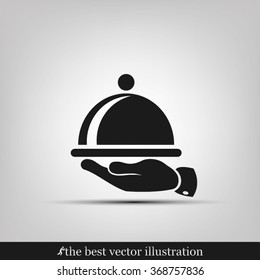 hand and platter icon
