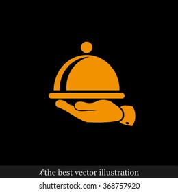 hand and platter icon