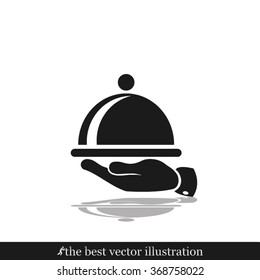 hand and platter icon