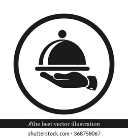 hand and platter icon