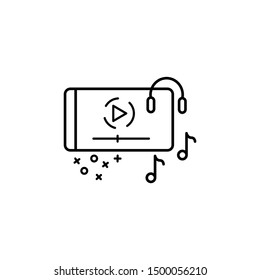 Hand play video touch icon. Element of quit smoking icon