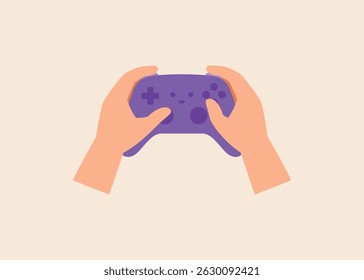 jogo de mão com a ilustração do controlador de console