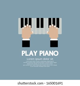Hand Playing Piano.