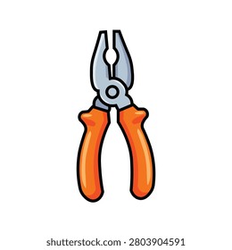 Hand Pliers Tool Cartoon Vector Illustration