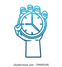 Hand with pocket clock icon vector illustration graphic design