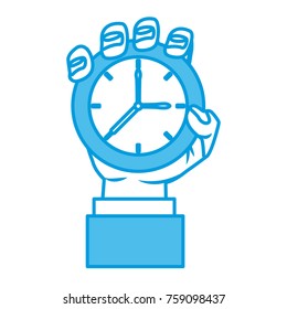Hand with pocket clock icon vector illustration graphic design