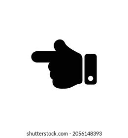 hand point left Icon. Flat style design isolated on white background. Vector illustration