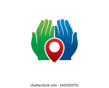 Hand Point Logo Template, Icon, Symbol