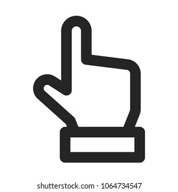 Hand and point vector icon