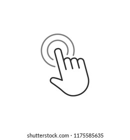 Hand pointer, clicking icon