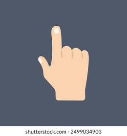 hand pointer in flat vector design.