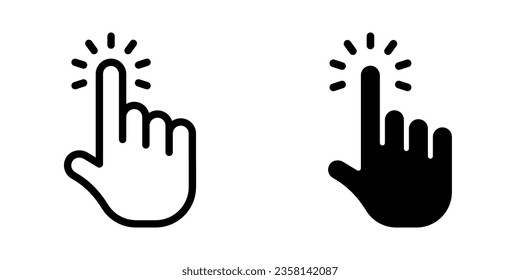 Hand pointer icon. click sign for mobile concept and web design. vector illustration