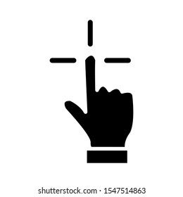 Hand pointer icon in flat design vector