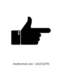 Hand Pointer icon isolated on white background