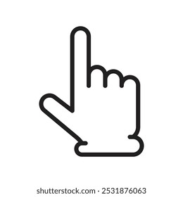 Hand pointer icon Simple thin outline