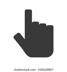Hand pointer icon in simple vector style