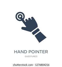 hand pointer icon vector on white background, hand pointer trendy filled icons from Guestures collection, hand pointer vector illustration