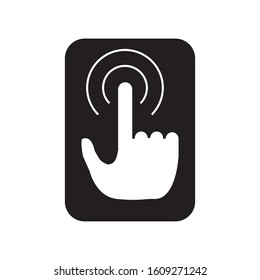 Hand pointer icon vector in simple design