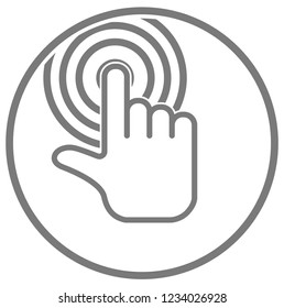 hand pointer outline icon