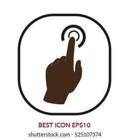 hand pointer, press, vector icon, eps10