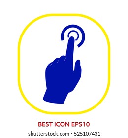 hand pointer, press, vector icon, eps10