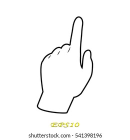 hand pointer, press, vector illustration EPS 10