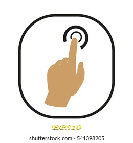 hand pointer, press, vector illustration EPS 10