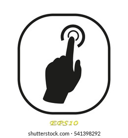 hand pointer, press, vector illustration EPS 10