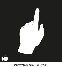 hand, pointer, push, icon, vector illustration EPS 10