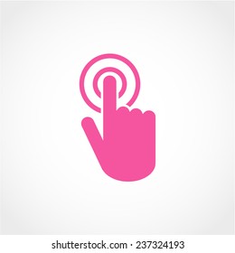 Hand pointer symbol. Hand cursor sign Icon Isolated on White Background