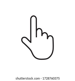 Hand Pointer Vector  Icon Design Template