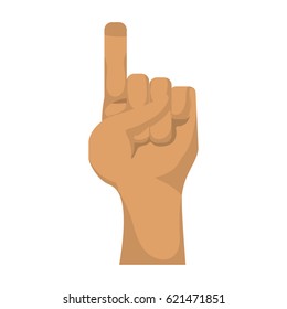 Hand pointing up