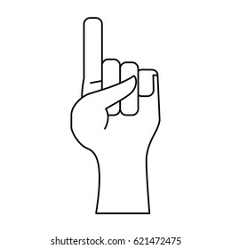 Hand pointing up