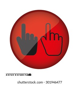 hand pointing, cursor