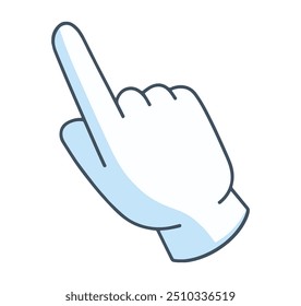 símbolo de dedo indicador apontando à mão