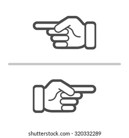 Hand pointing to directions