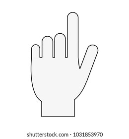 Hand pointing with finger