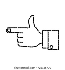 Hand pointing with finger
