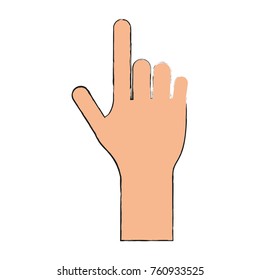 Hand pointing with finger