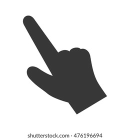 hand pointing finger direction gesture and communication vector illustration