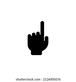 A hand pointing a finger in a direction sign. Vector illustration. EPS-10.